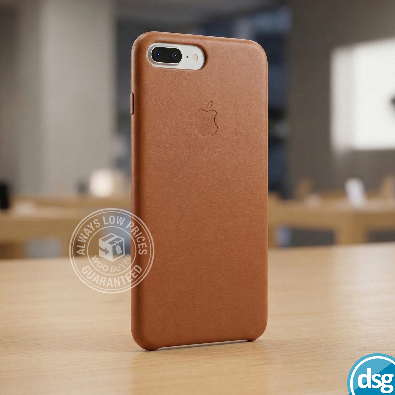 Genuine Apple iPhone 7 Plus / 8 Plus Leather Case Cover / Saddle Brown Official