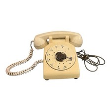 Vintage ITT Desktop Rotary Telephone Cream For Parts