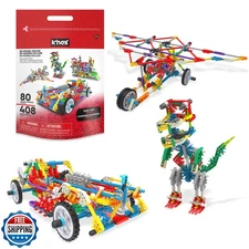 KNEX 80 Model Deluxe Set with Reusable Bag - STEM Building Kit, K