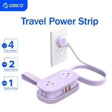 ORICO 7-in-1 Power Strip Extension Cord Small Power Strip Power Strip for Travel