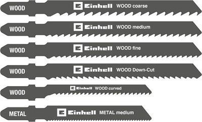 Original Einhell 10-tlg. Stichsägeblatt-Set (Stichsägen-Zubehör T-Schaft für)