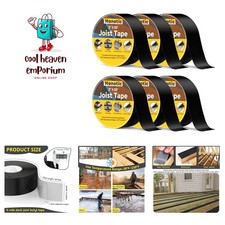 Joist Tape for Decking 2'' X 50', 6 Rolls Weather Resistance Butyl Tape, Wate...
