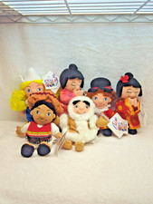 Vtg Disneys Store Exclusive It's a Small World Plushies Lot Of 6 New W Tag's