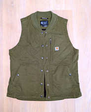 Carhartt Rugged Flex Relaxed Fit Quilted Lined Green Work Vest Men s M