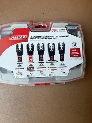 Diablo DOU5SPC Universal Fit Bi-Metal Oscillating Multi-Tool Blades 5-Pack - Image 1 of 3