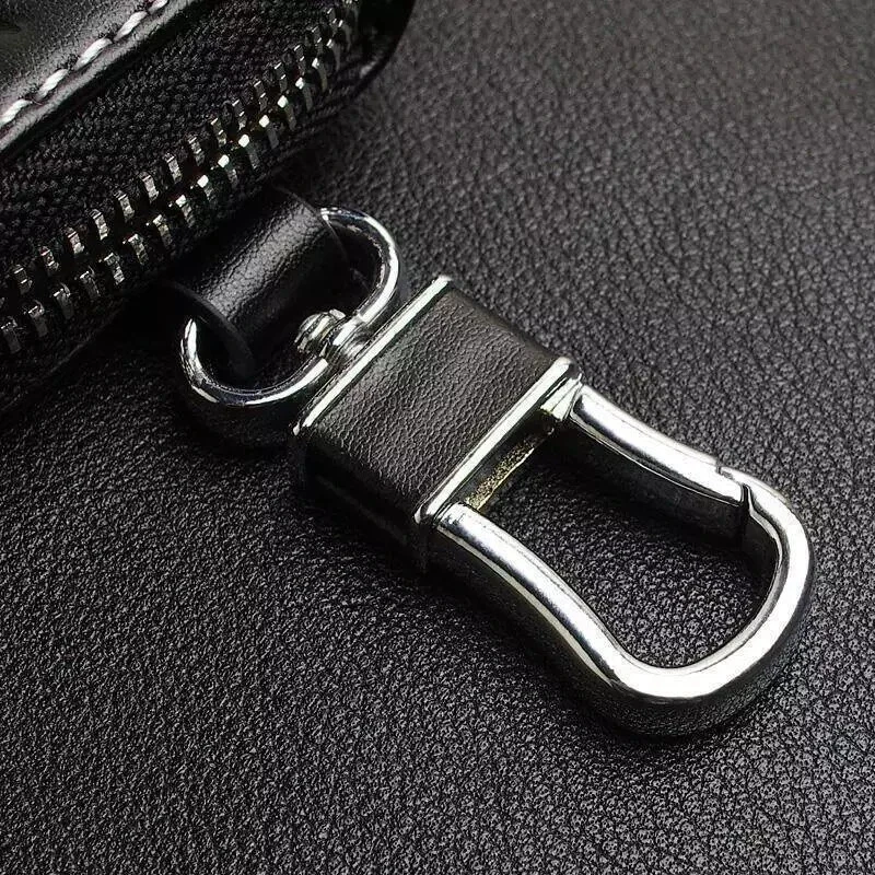 For Jeep Cowhide Leather Car Key Case Bag Remote Key Fob Cover - Изображение 3 из 4