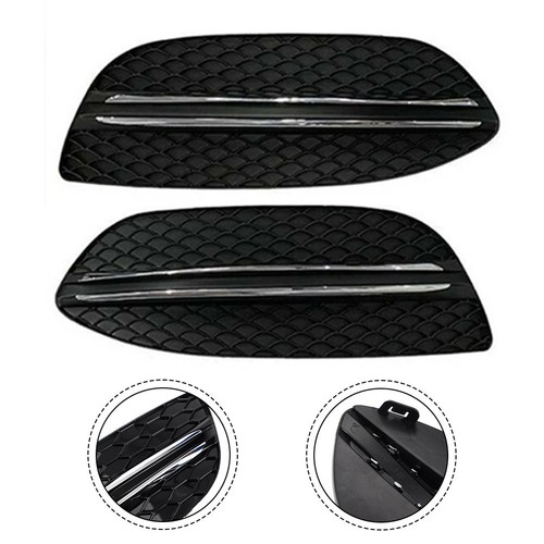 Bumper Fog Light Grill Cover in Black and Chrome for MERCEDES For BENZ W205 - Bild 6 von 12