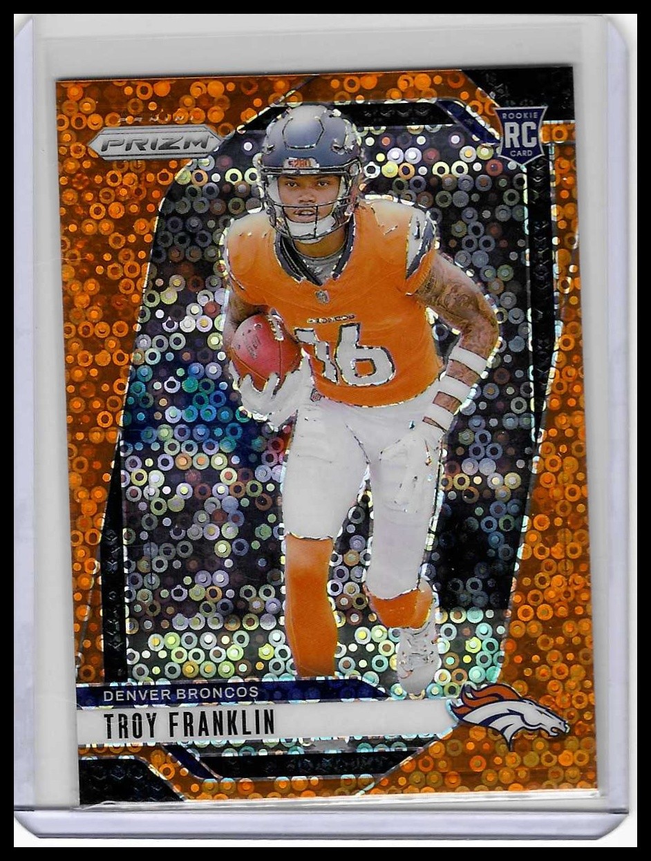 2024 Panini Prizm #393 Troy Franklin Orange Disco Prizm