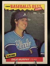 1986 Fleer Baseball's Best Sluggers vs. Pitchers 24 Dale Murphy Atlanta Braves