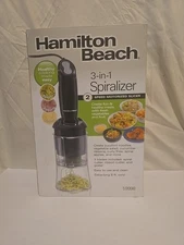 Hamilton Beach 3 in 1 Spiralizer 2 Speed Electric Slicer 59998 Brand New
