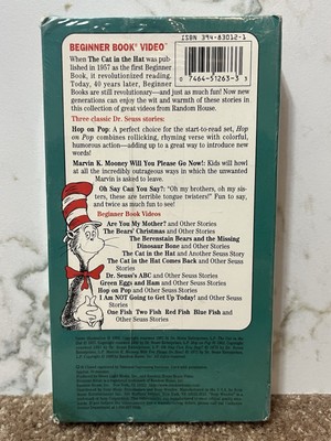 NEW/SEALED Dr. Seuss, Hop On Pop (VHS, 1989) First Release