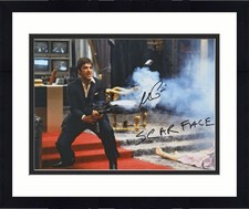 Framed Al Pacino Signed Scarface 16x20 Shooting with Smoke Photo w/Scarface Insc