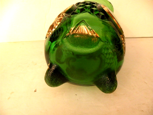 Antique EAPG 4 Pc Croesus Gold Footed Emerald Green Creamer Sugar & Candy Bowl - Picture 6 of 19