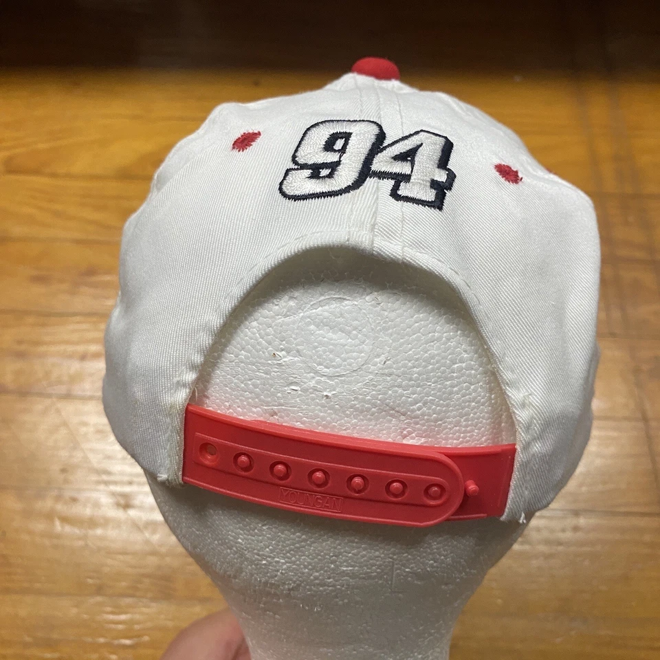 De colección Bill Elliott Sombrero Juvenil Snapback Gorra Rojo Blanco NASCAR Prendedores RARO Foto 4 de 4