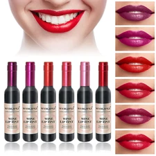6 Colors Wine Lip Tint,Liquid Wine Lipstick,Wine Tint Lip Stain,Matte Long Last