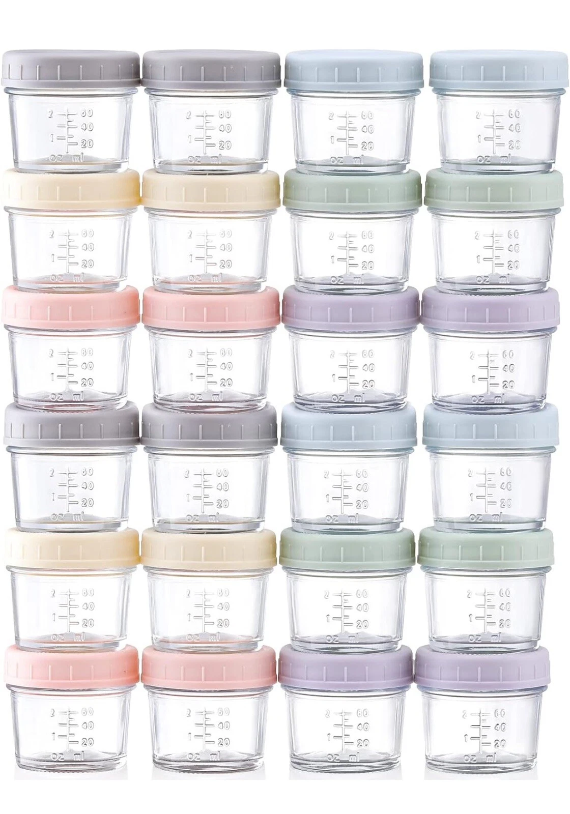 24-Pack Glass Baby Food Storage Containers - 4 Oz Baby Food Storage Jars with Li
Opens in a new wind