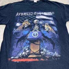 Avenged Sevenfold 2016 Election Reprint T-Shirt Vintage Style Concert Graphic T