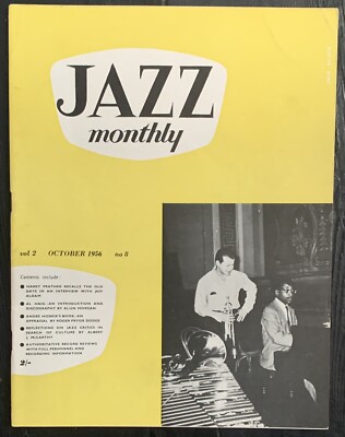 JAZZ MONTHLY, Oct 1956, v2/8: HARRY PRATHER, AL HAIG, TOMMY LADNIER