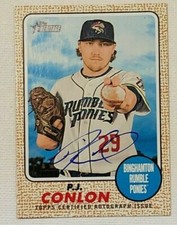 2017 Topps Heritage Minor League P.J. Conlon #ROA-PC On Card Autograph