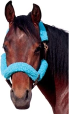 Horse 4 pc. TURQUOISE HALTER TUBE FLEECE KIT For crown cheeks noseband comfort