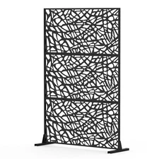 Domi Outdoor Metal Privacy Screens and Panels, Free Standing for Patio,Garden