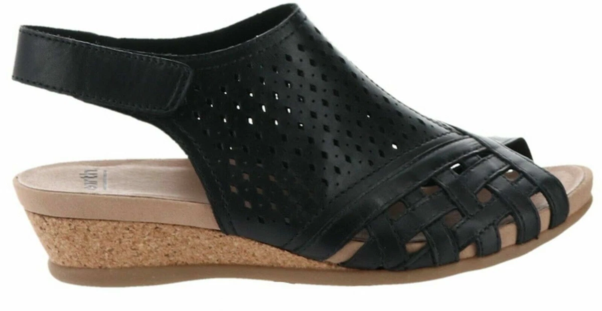 Sandales cales perforees en cuir terre Pise Galli noires taille 7 W Etats Unis