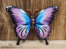 Butterfly SMALL Multicolor Garden Metal Wall Decor 7" x 5"