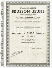 &Eacute;tablissements Brusson Jeune, 2.500 Francs, 1906