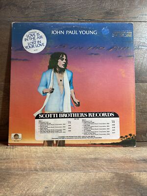 John Paul Young Love is in the Air LP  Scotti Bros SB 7101 Promotional Copy