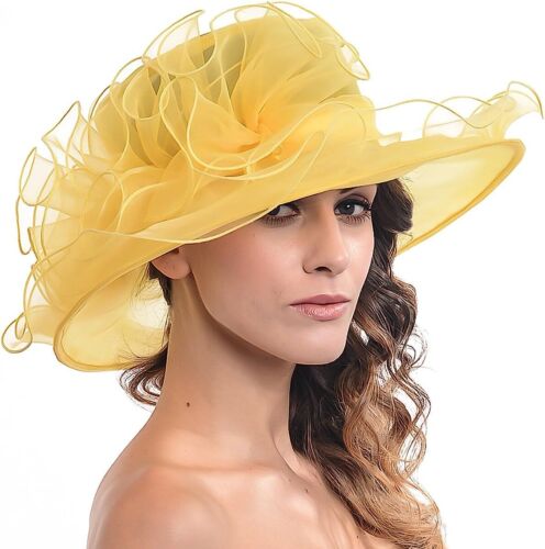 Women's Kentucky Derby Church Dress Hat for Women Bridal Tea Party Wedding - Picture 9 of 22
