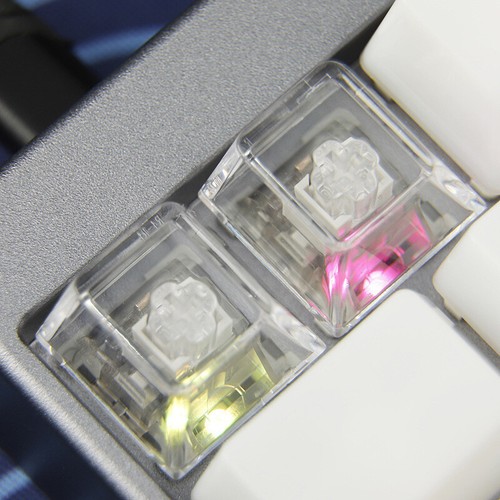 1pcs New Cherry profile R4 Transparent PC Blank Keycaps for MX Switches Gaming - Bild 10 von 14