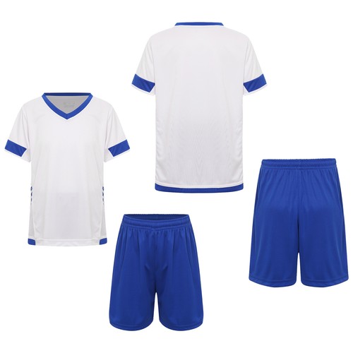 Unisex Kids Tracksuits T-shirt Set Team Outfit Shorts Sportswear Running Suit - Picture 7 of 57
