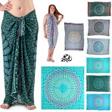 Sarong + Gratis Sarongschnalle Wickelrock Wickeltuch Sari Pareo Lungi Beachtuch