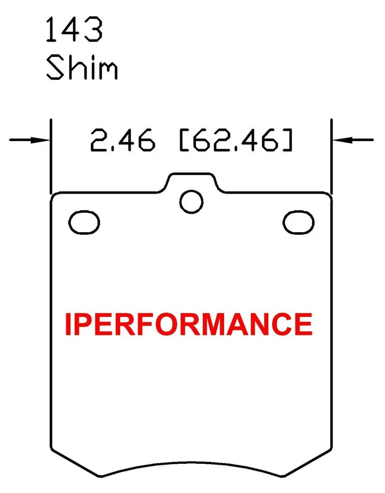 Titanium Brake Pad Shim Heat Shield Set for Toyota Corona 1969-1971; Front - Image 3 of 3