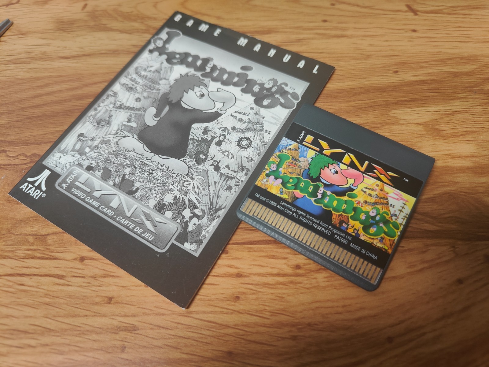 Very Rare Atari LYNX Lemmings + Manual / Booklet Both Original