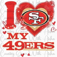 49ers Fútbol Sublimación Transferencia Listo para Prensar Transferencia de Calor Pack de 6