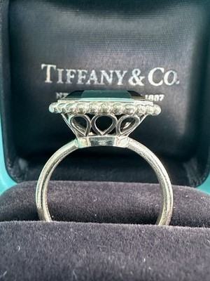 Tiffany & Co Daisy Ziegfeld black onyx ring in size 6 sterling