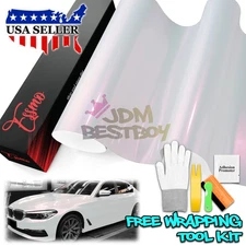 PET Pearl White Gloss White Red Vehicle Vinyl Wrap Decal Sheet Film Like Paint