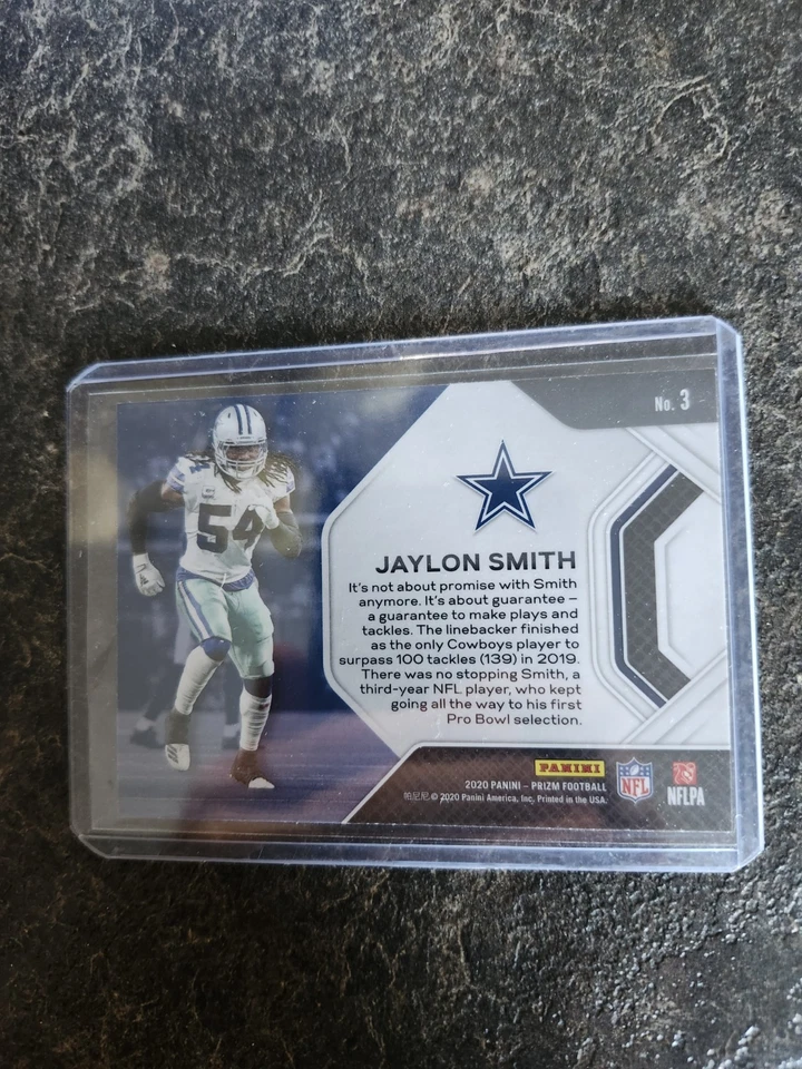 2020 Panini Prizm Unstoppable Jaylon Smith Card# 3 - Image 2 of 2