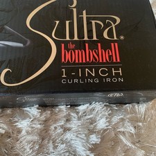 Sultra the Bombshell 1" Clipless Curling Iron Tourmaline Black NWB