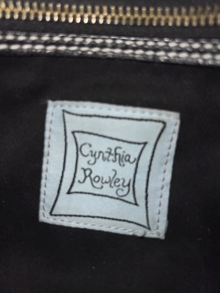 BOLSO DE HOMBRO PEQUEÑO CYNTHIA ROWLEY CUERO NEGRO Foto 2 de 4