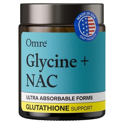 OMRE  Glycine 1000mg + NAC Supplement 500mg  Amino Acid Formula for Antioxida...
