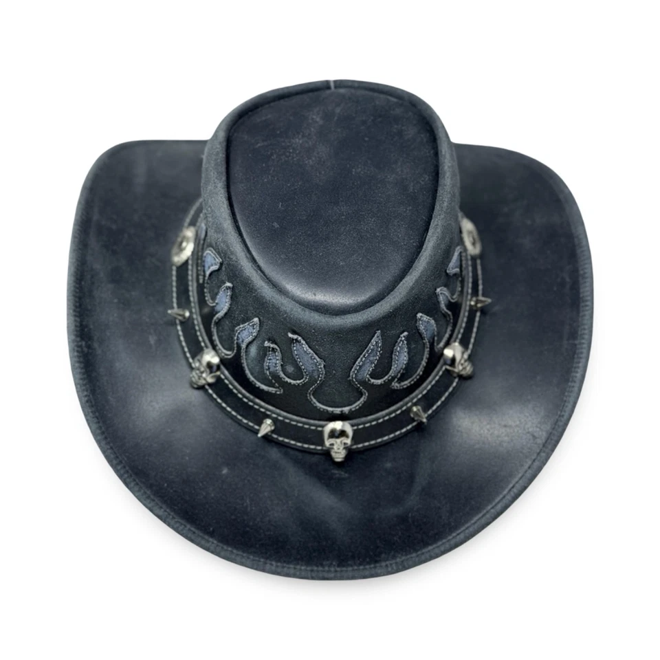 Lederhut Western Cowboy – Outdoor Hut Reiten, Wandern & Abenteuer Shadowflame - Bild 4 von 4