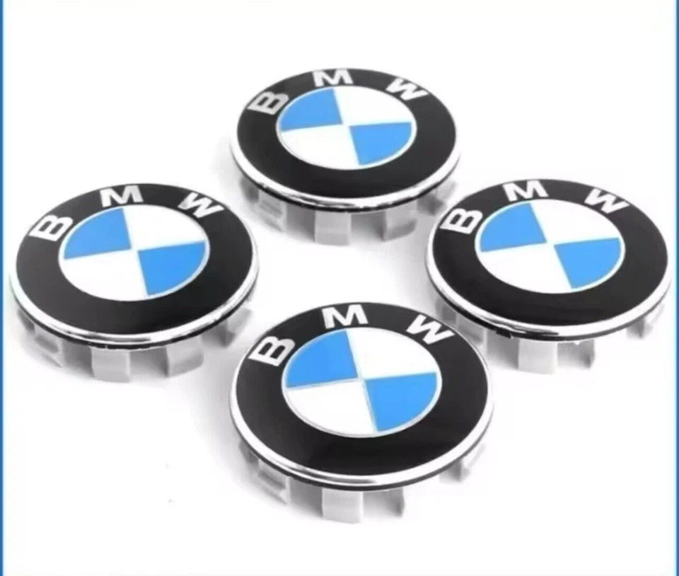 4 PCS BMW 68mm Wheel Center Hub Caps Logo Badge Emblem Rim Hubcaps Emblem Foto 2 de 4