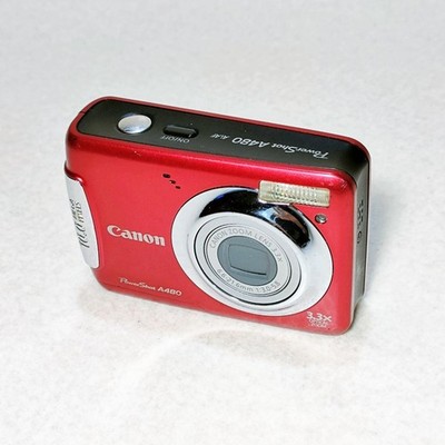 Canon PowerShot A480 Compact Digital Camera Red 3.3x Zoom Tested