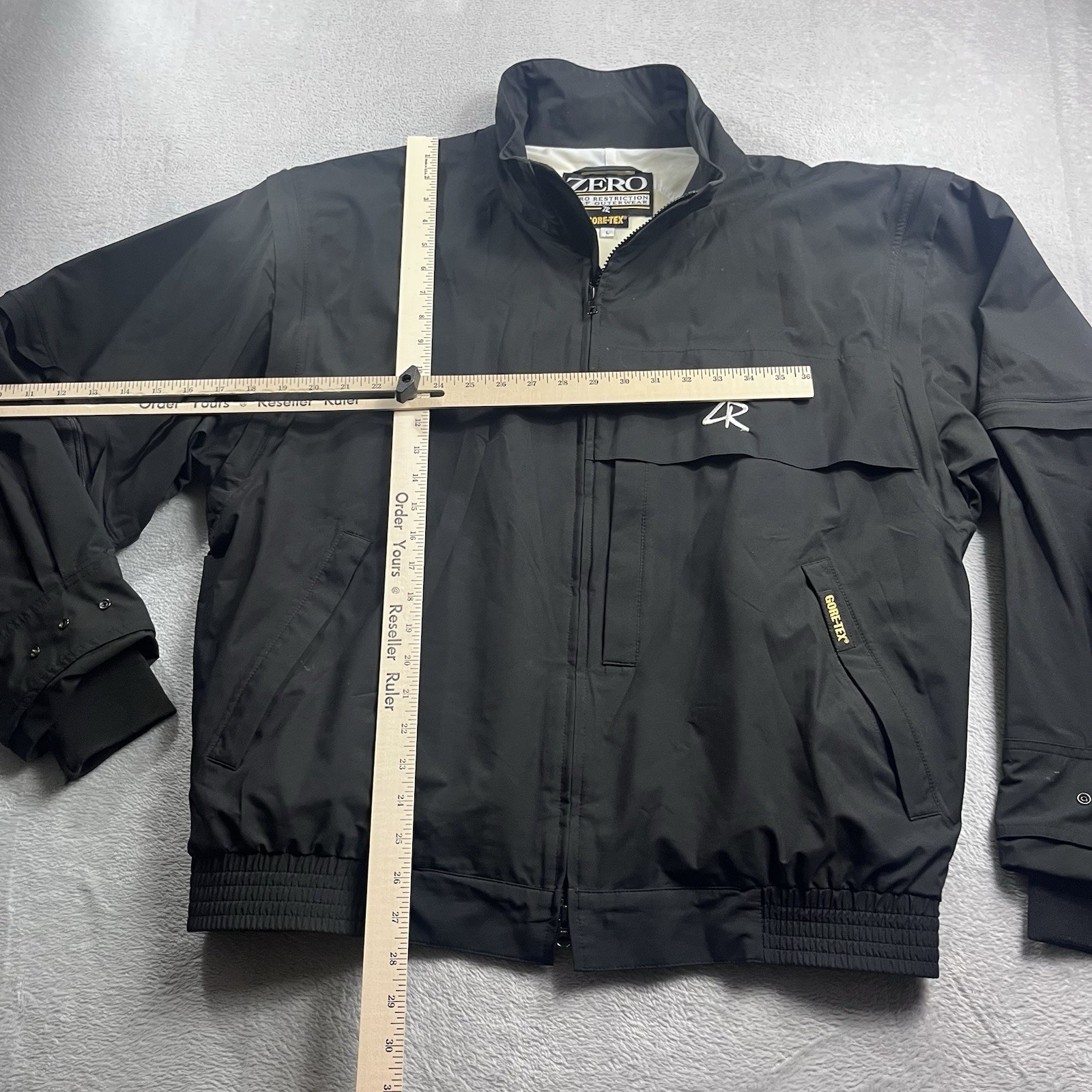 Zero Restriction Tour Lite Traveler Golf Full Zip Gore-Tex Jacket Black Sz Large