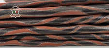 TERRACOTTA SHIMMER ZEBRA PRINT ON Calfskin Leather 2 skins 6+sqf 0.8mm #C6902
