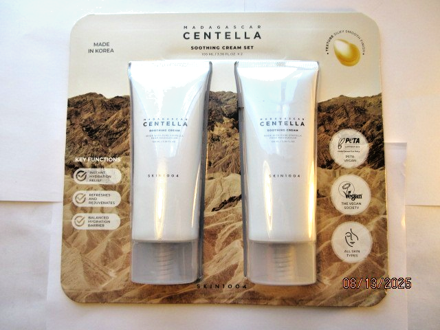 NEW SKIN1004 Madagascar Centella Soothing Cream 3.38 Fl Oz X 2, EXPIRES 12/16/27