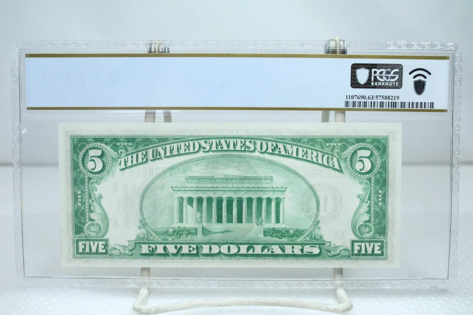 1928 $5 Federal Reserve Bank Note Dallas Fr.1950-K PCGS 63 PPQ #8826 - Image 2 of 2