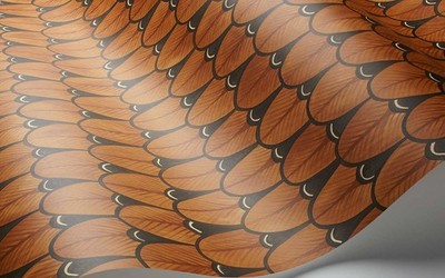 Cole & Son Tapete 'Narina' | Burnt Orange | 109/10050
